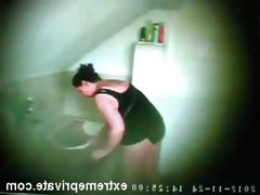 Catching my mom on hidden cam in