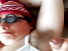 Cum on hairy armpits
