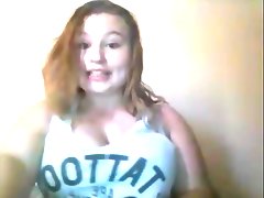 Chubby teen shows me her tits