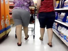 Thick whooty booty with bbw wedgie mom