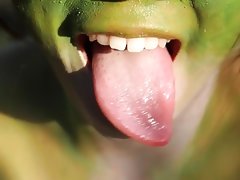 Stark naked japanese fat frog lady in