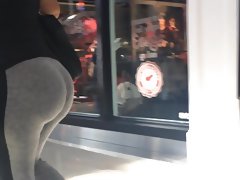 Jiggly plump bubble booty in grey sweats