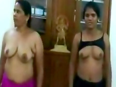 Mature indian joins teen brunette in